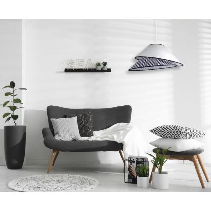 Duolla - Lühter COCO 1xE27/40W/230V d. 50 cm valge/must