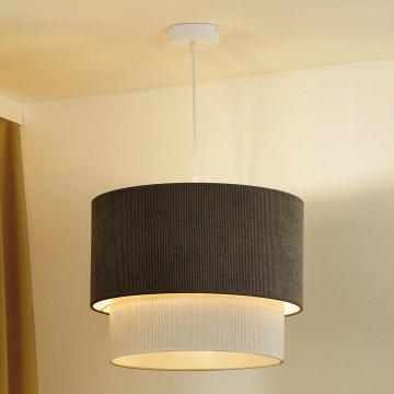 Duolla - Lühter CORDUROY 1xE27/15W/230V d. 40 cm pruun/kreemikas