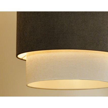 Duolla - Lühter CORDUROY 1xE27/15W/230V d. 40 cm pruun/kreemikas