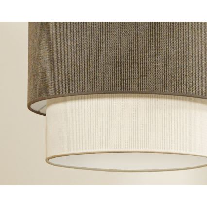 Duolla - Lühter CORDUROY 1xE27/15W/230V d. 40 cm pruun/kreemikas