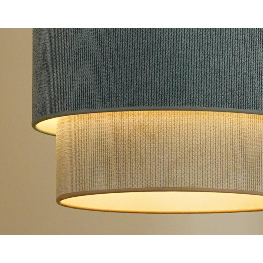 Duolla - Lühter CORDUROY 1xE27/15W/230V d. 40 cm sinine/beež