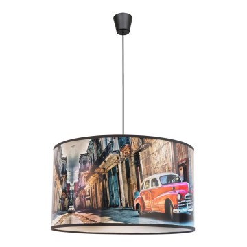 Duolla - Lühter CUBA PUNANE 1xE27/15W/230V d. 35 cm