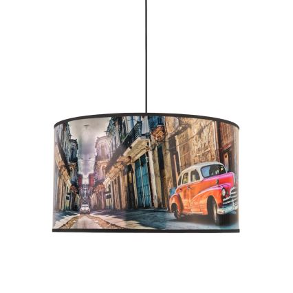 Duolla - Lühter CUBA PUNANE 1xE27/15W/230V d. 35 cm