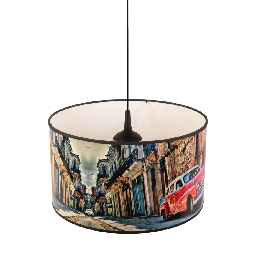 Duolla - Lühter CUBA PUNANE 1xE27/15W/230V d. 35 cm