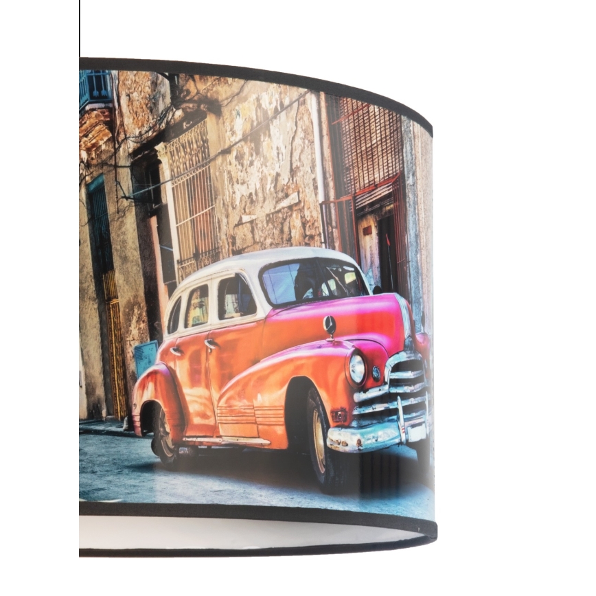 Duolla - Lühter CUBA PUNANE 1xE27/15W/230V d. 35 cm