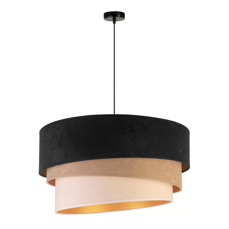 Duolla - Lühter DEVON 1xE27/40W/230V d. 45 cm must/beež