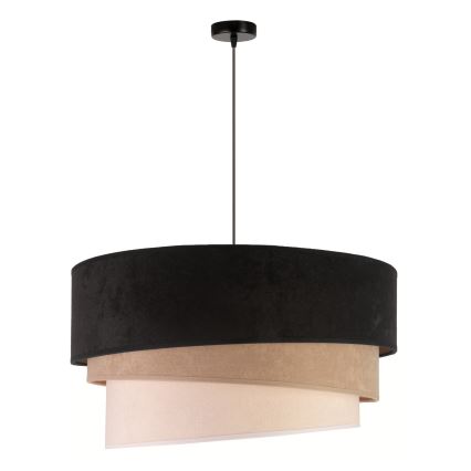 Duolla - Lühter DEVON 1xE27/40W/230V d. 45 cm must/beež