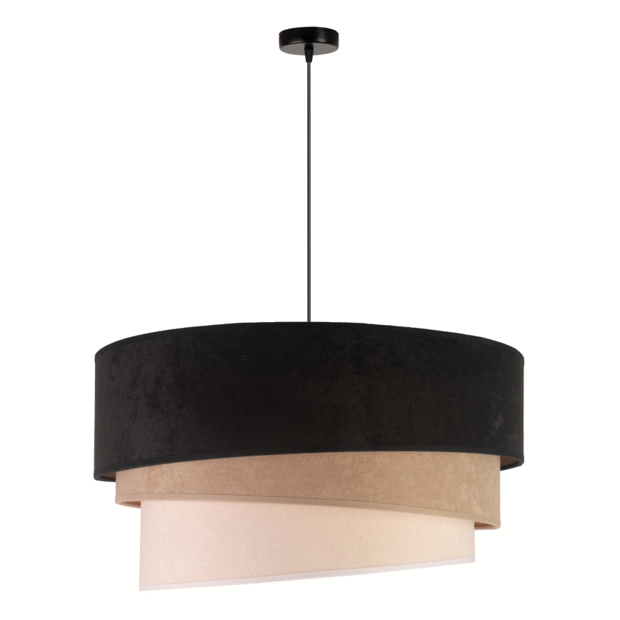 Duolla - Lühter DEVON 1xE27/40W/230V d. 45 cm must/beež