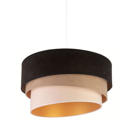 Duolla - Lühter DEVON 1xE27/40W/230V d. 45 cm must/beež