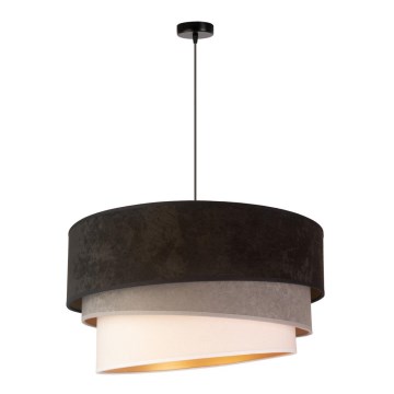 Duolla - Lühter DEVON 1xE27/40W/230V d. 45 cm must/hall/beež