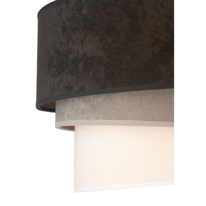 Duolla - Lühter DEVON 1xE27/40W/230V d. 45 cm must/hall/beež