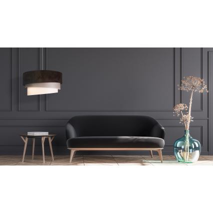 Duolla - Lühter DEVON 1xE27/40W/230V d. 45 cm must/hall/beež