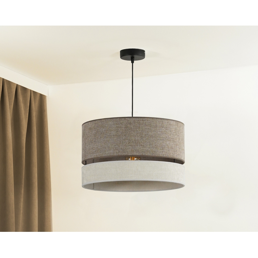 Duolla - Lühter DOUBLE 1xE27/15W/230V d. 40 cm pruun/hall