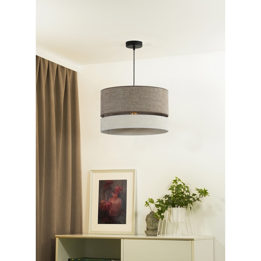Duolla - Lühter DOUBLE 1xE27/15W/230V d. 40 cm pruun/hall