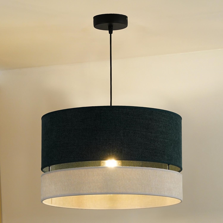 Duolla - Lühter DOUBLE 1xE27/15W/230V d. 40 cm roheline/hall