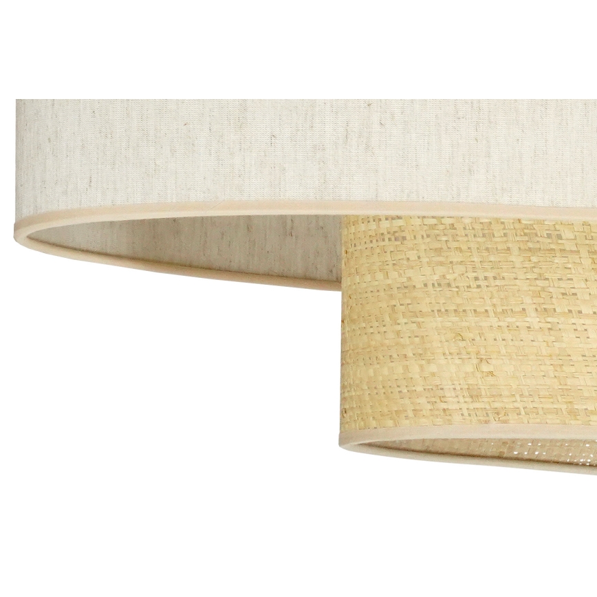 Duolla - Lühter DOUBLE OVAL NATURE 2xE27/15W/230V kreemikas/beež
