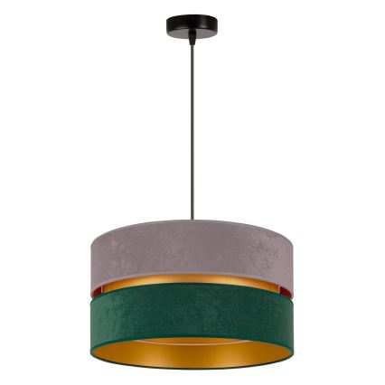 Duolla - Lühter DUO 1xE27/15W/230V d. 40 cm hall/roheline/kuldne
