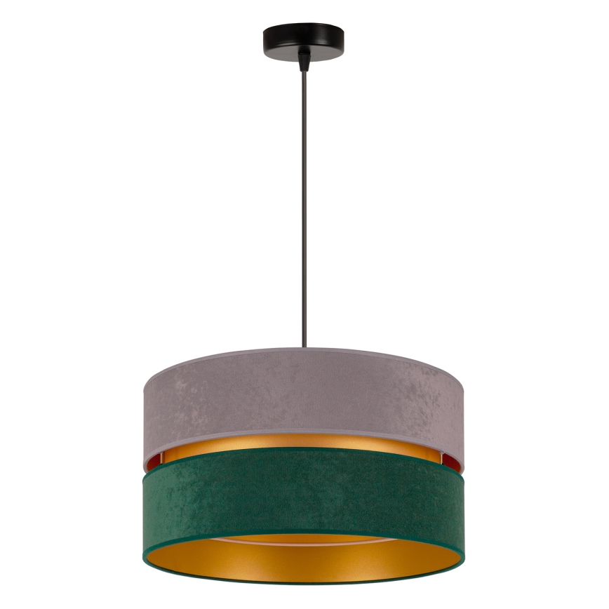 Duolla - Lühter DUO 1xE27/15W/230V d. 40 cm hall/roheline/kuldne