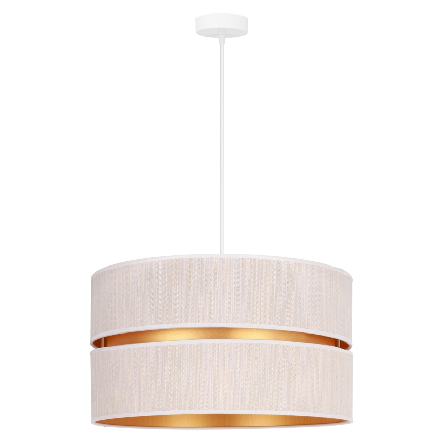 Duolla - Lühter DUO 1xE27/15W/230V d. 40 cm kreemikas/kuldne