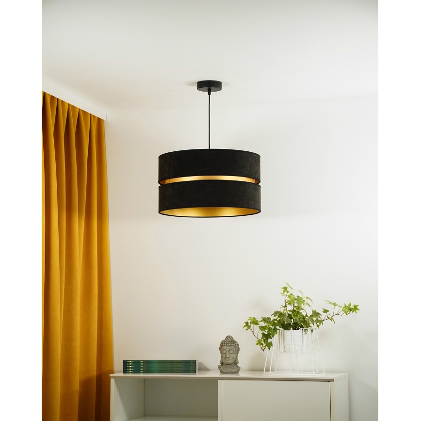 Duolla - Lühter DUO 1xE27/15W/230V d. 40 cm must/kuldne