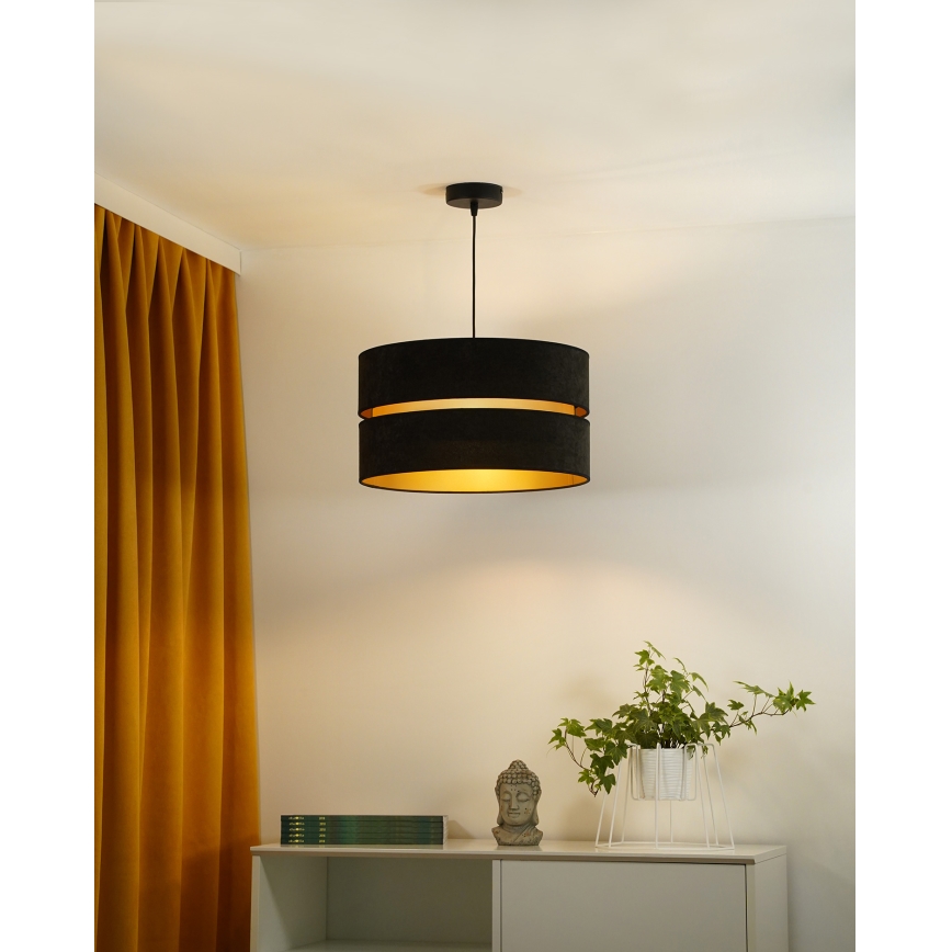Duolla - Lühter DUO 1xE27/15W/230V d. 40 cm must/kuldne