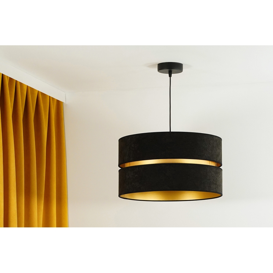 Duolla - Lühter DUO 1xE27/15W/230V d. 40 cm must/kuldne