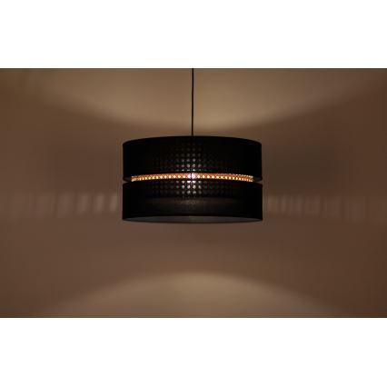Duolla - Lühter DUO 1xE27/15W/230V d. 40 cm must/rotang