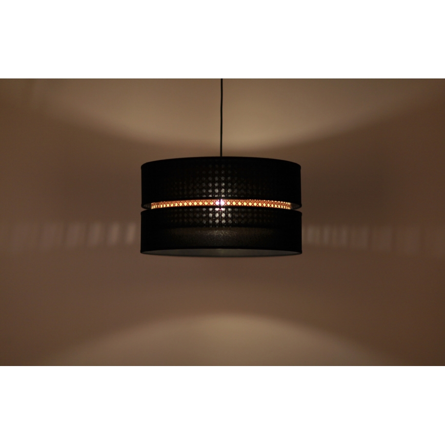 Duolla - Lühter DUO 1xE27/15W/230V d. 40 cm must/rotang