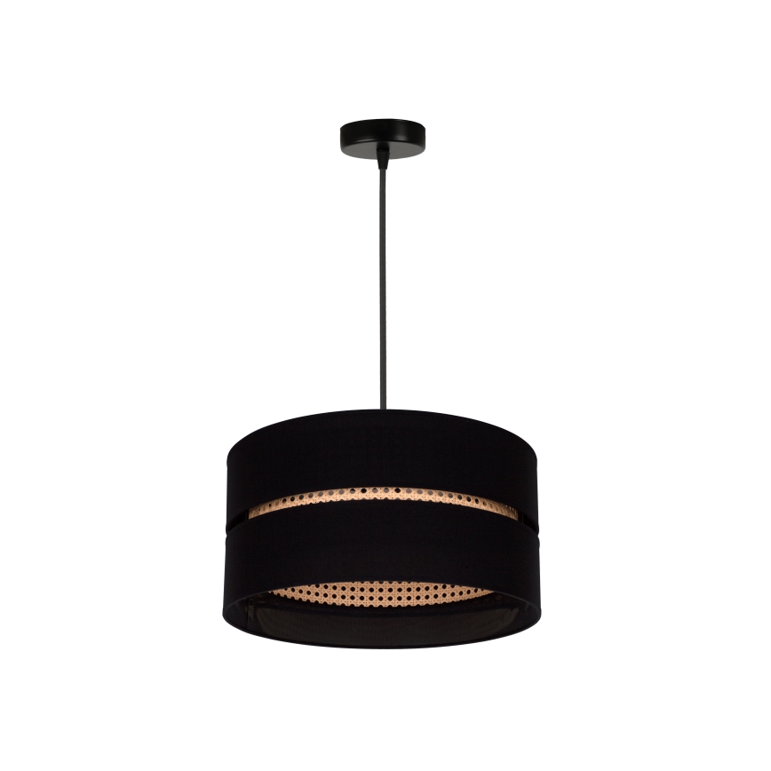 Duolla - Lühter DUO 1xE27/15W/230V d. 40 cm must/rotang