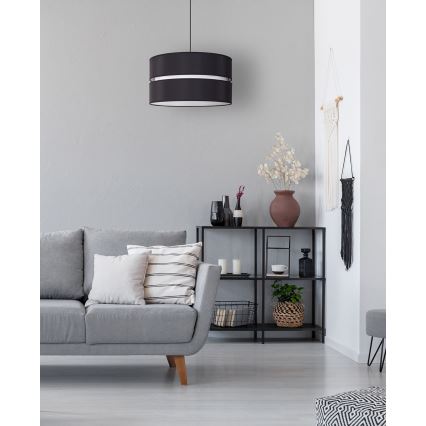 Duolla - Lühter DUO 1xE27/15W/230V d. 40 cm must/valge