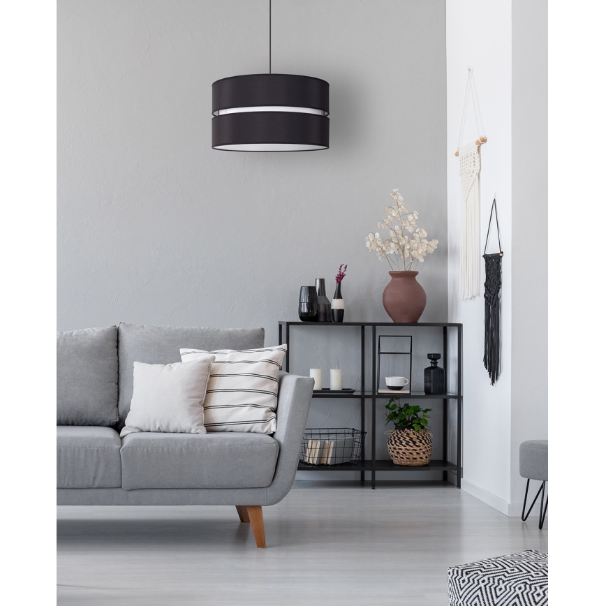 Duolla - Lühter DUO 1xE27/15W/230V d. 40 cm must/valge