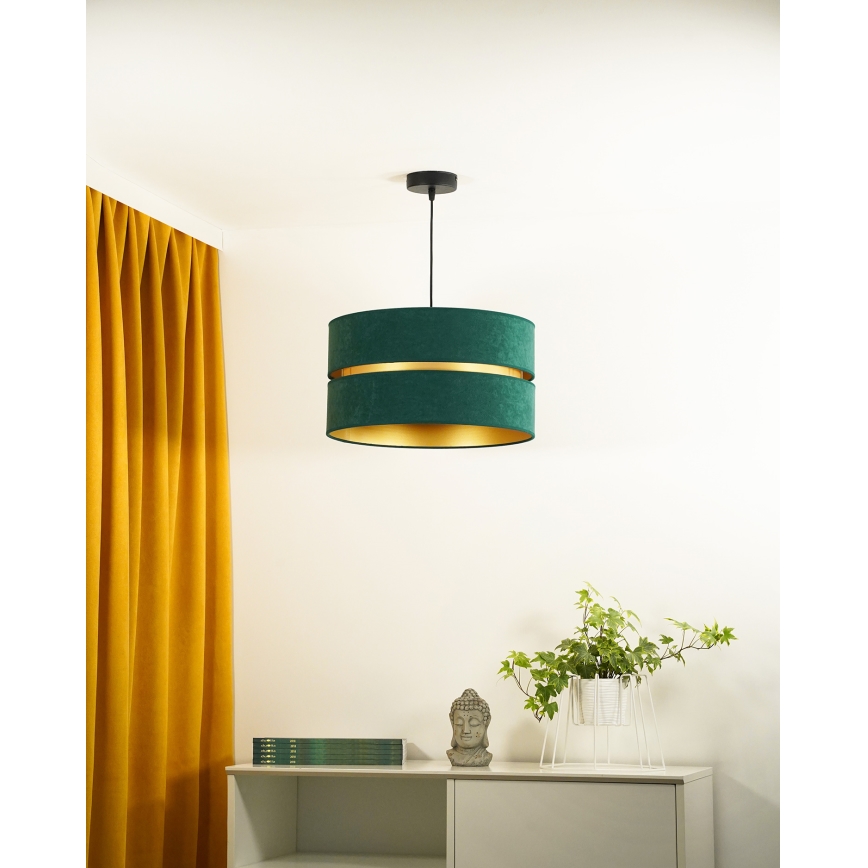 Duolla - Lühter DUO 1xE27/15W/230V d. 40 cm roheline/kuldne