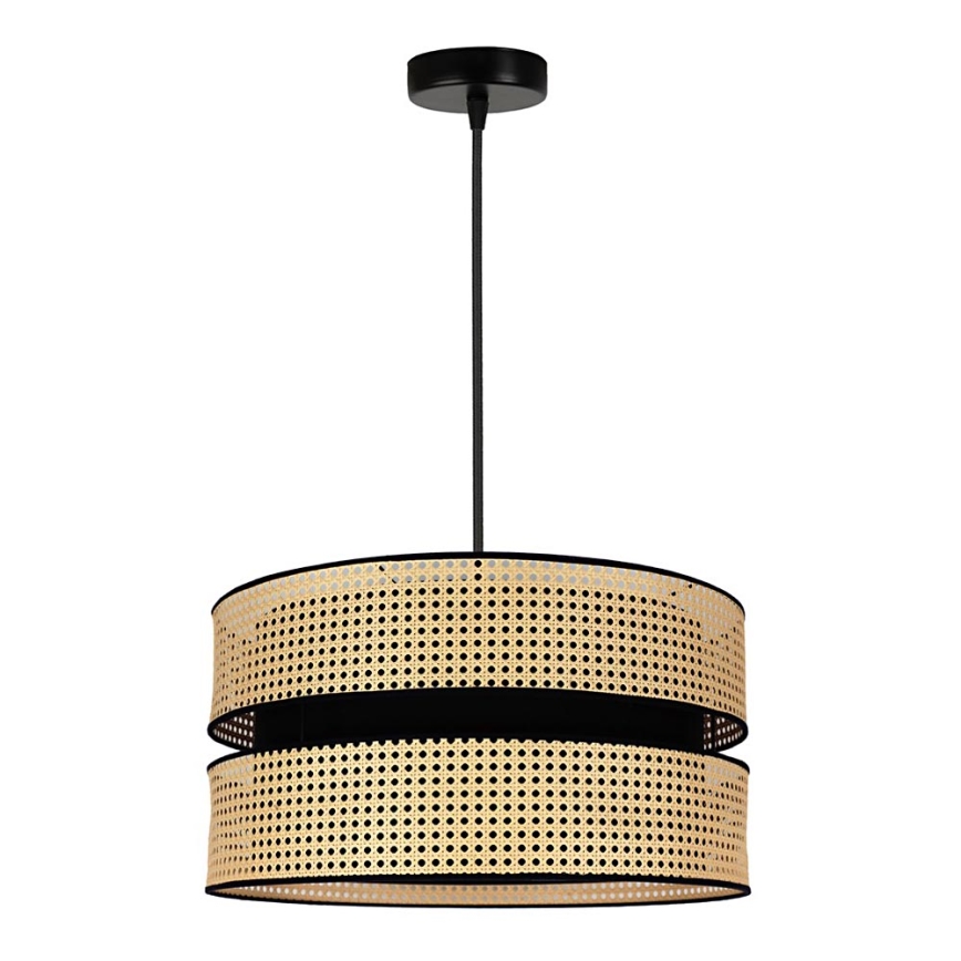 Duolla - Lühter DUO 1xE27/15W/230V d. 40 cm rotang/must