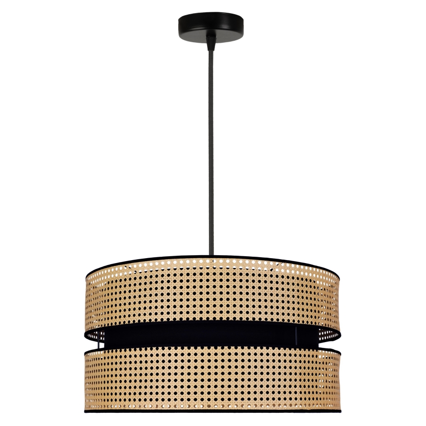 Duolla - Lühter DUO 1xE27/15W/230V d. 40 cm rotang/must