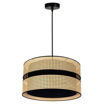 Duolla - Lühter DUO 1xE27/15W/230V d. 40 cm rotang/must