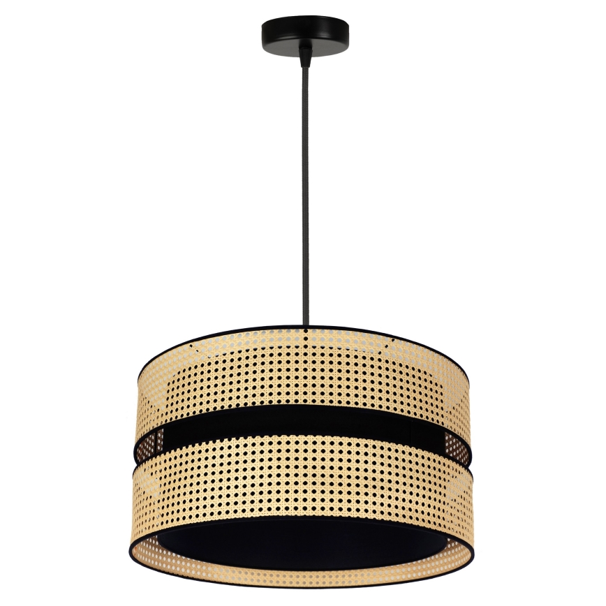 Duolla - Lühter DUO 1xE27/15W/230V d. 40 cm rotang/must