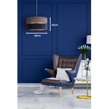 Duolla - Lühter DUO 1xE27/15W/230V d. 40 cm sinine