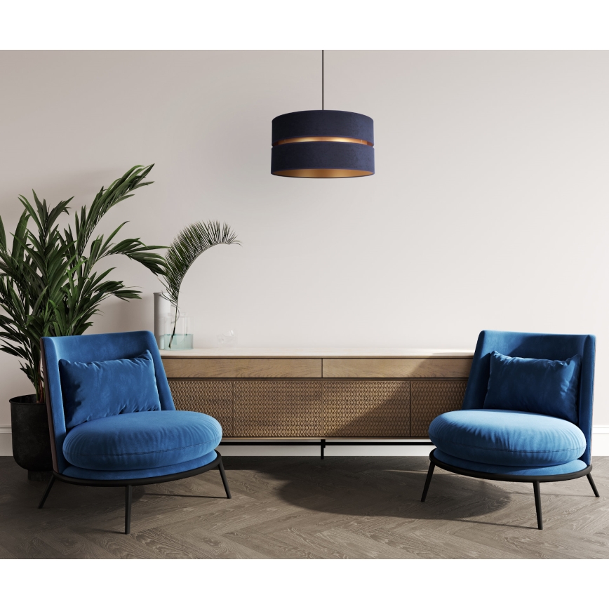 Duolla - Lühter DUO 1xE27/15W/230V d. 40 cm sinine/kuldne
