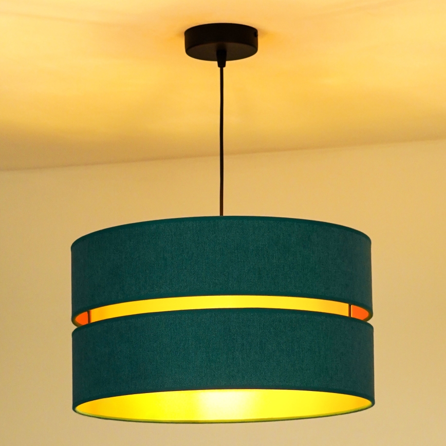 Duolla - Lühter DUO 1xE27/15W/230V d. 40 cm türkiis/kuldne