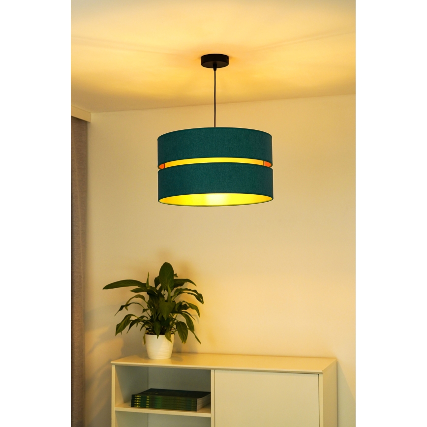 Duolla - Lühter DUO 1xE27/15W/230V d. 40 cm türkiis/kuldne