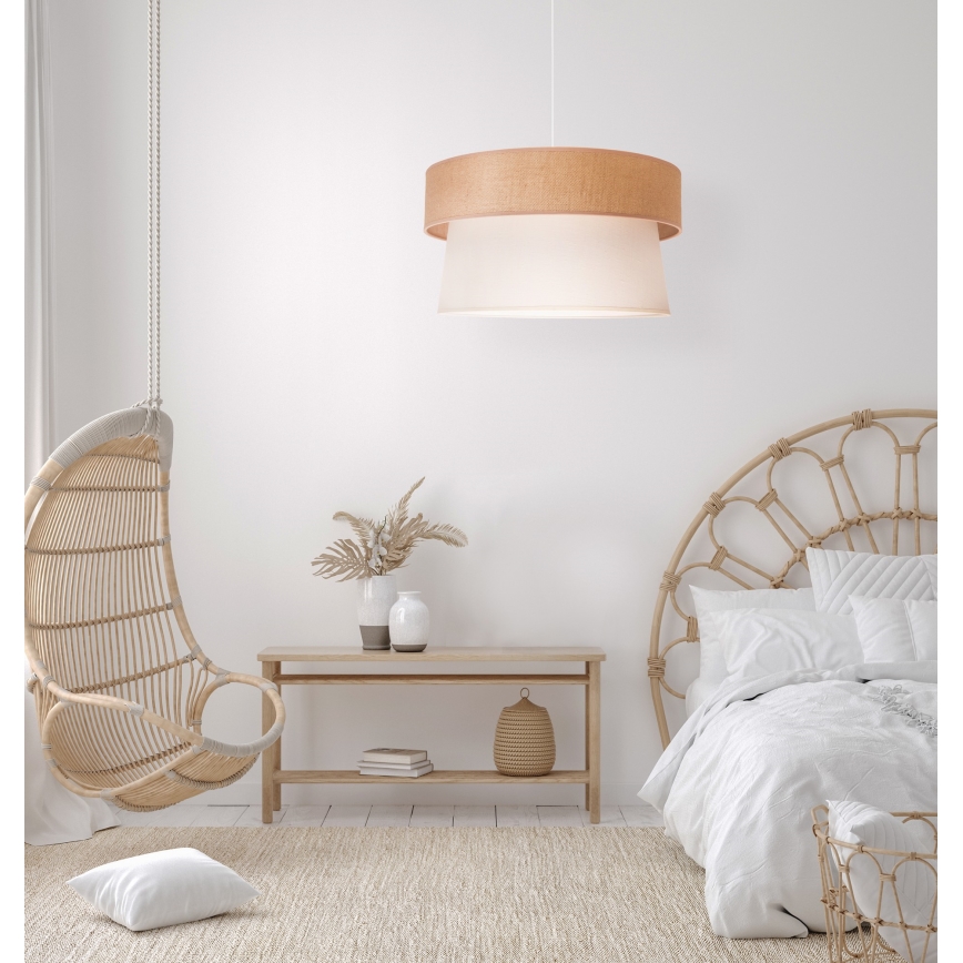 Duolla - Lühter ETNIC 1xE27/40W/230V d. 45 cm kreemikas/beež