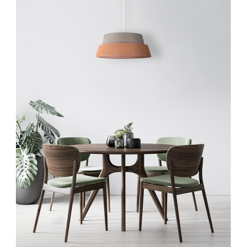 Duolla - Lühter GALAXY 1xE27/40W/230V d. 50 cm hall/pruun