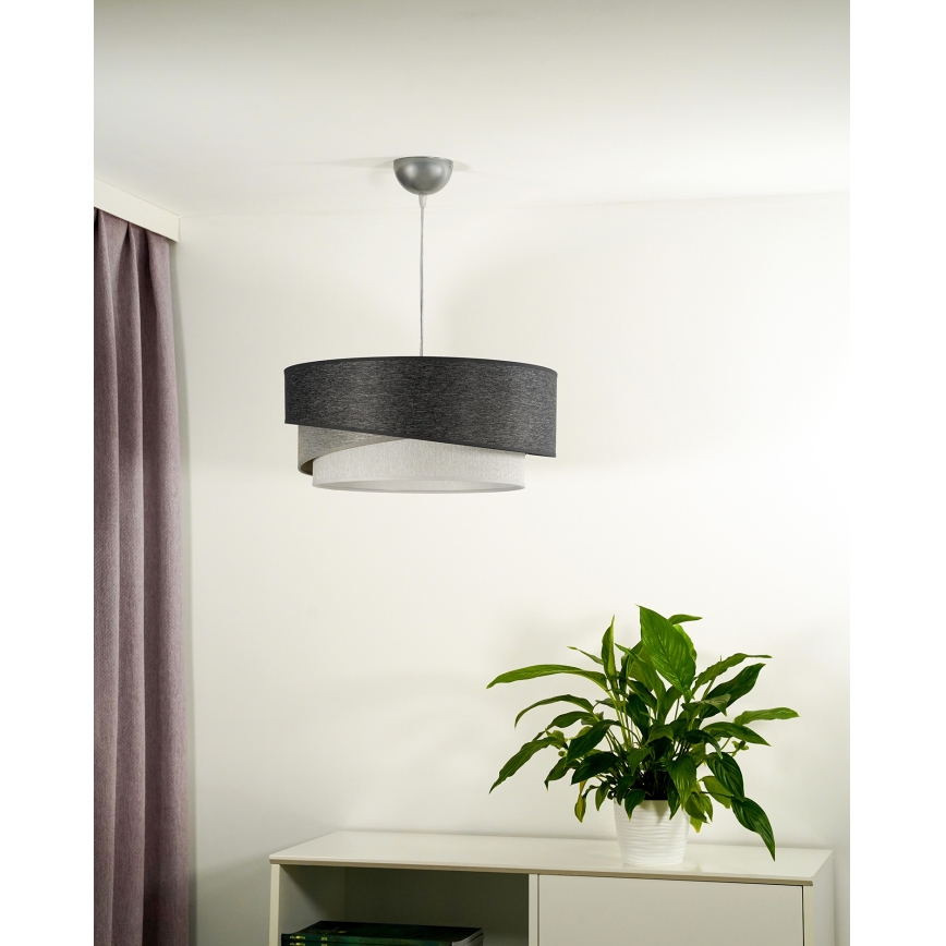 Duolla - Lühter KOBO 1xE27/15W/230V d. 45 cm antratsiit/hall/valge