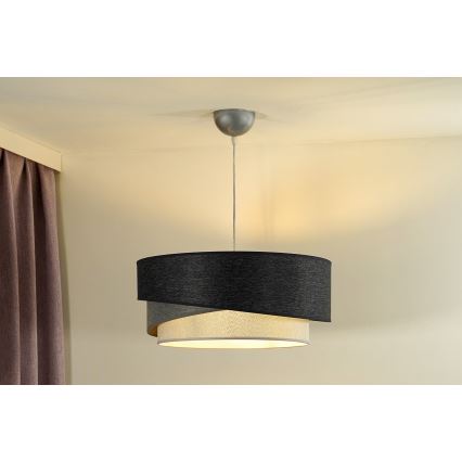 Duolla - Lühter KOBO 1xE27/15W/230V d. 45 cm antratsiit/hall/valge