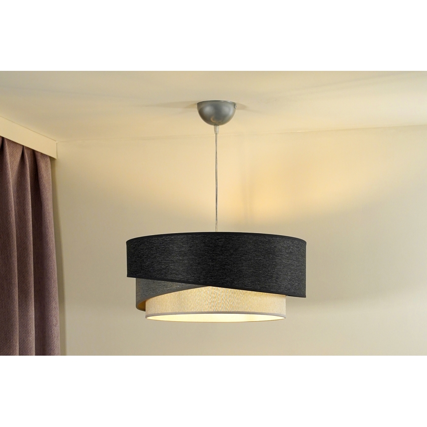 Duolla - Lühter KOBO 1xE27/15W/230V d. 45 cm antratsiit/hall/valge