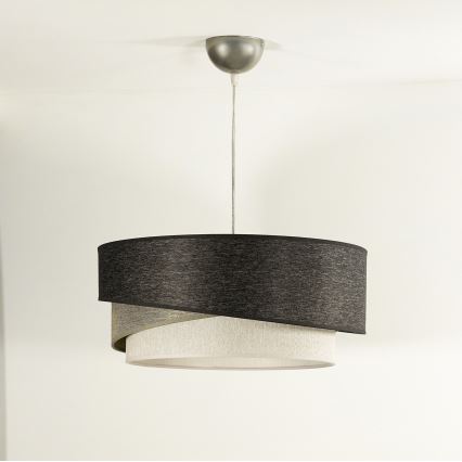 Duolla - Lühter KOBO 1xE27/15W/230V d. 45 cm antratsiit/hall/valge