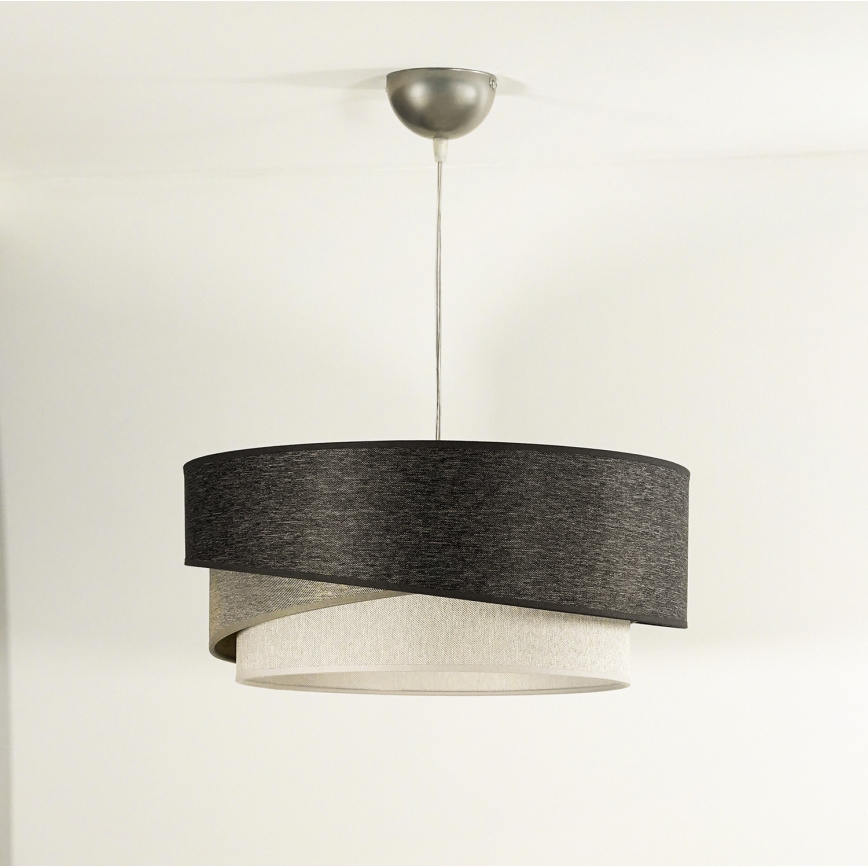 Duolla - Lühter KOBO 1xE27/15W/230V d. 45 cm antratsiit/hall/valge