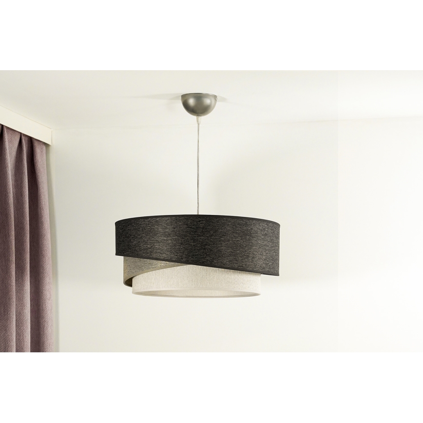 Duolla - Lühter KOBO 1xE27/15W/230V d. 45 cm antratsiit/hall/valge