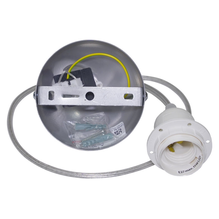Duolla - Lühter KOBO 1xE27/15W/230V d. 45 cm antratsiit/hall/valge