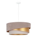 Duolla - Lühter KOBO 1xE27/15W/230V d. 45 cm beež/kuldne/kreemikas